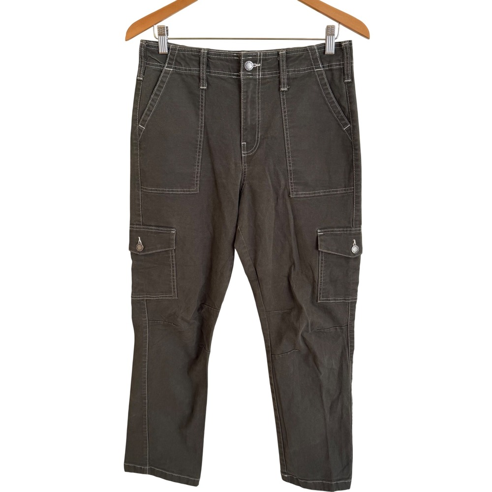 Dickies Charcoal Gray Contrast Stitch Cargo Utility‎ Pants 30x27 Straight Leg
